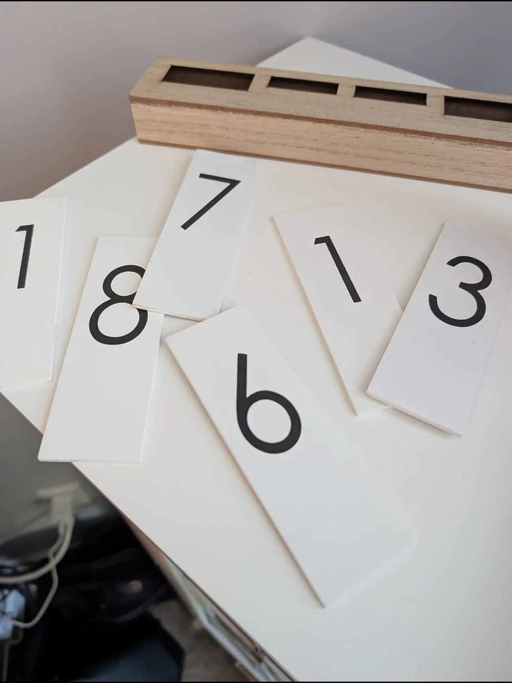 Wooden Tile Calendar - Pink & White